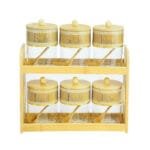 Set à épices en verre – 6 pièces – Kraft