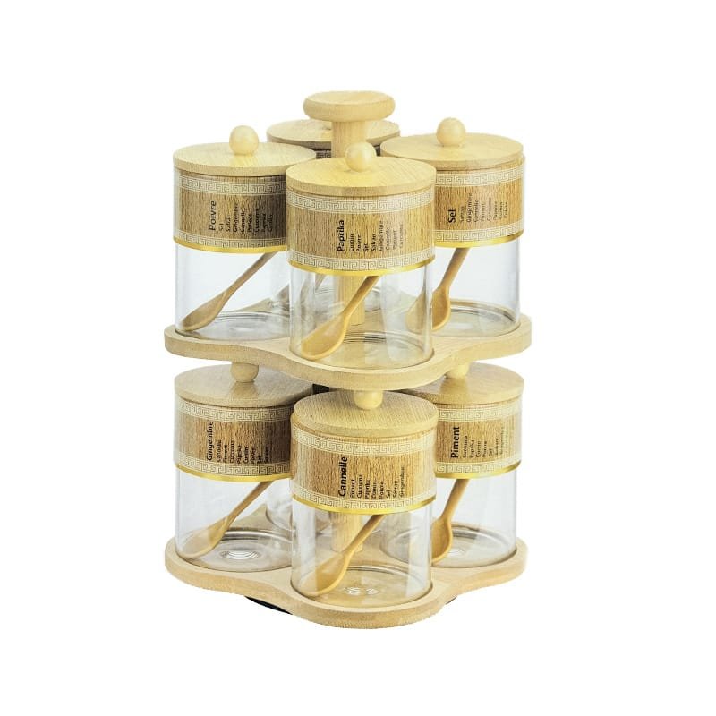 kraft-8pcs-boites-a-epices BOITE EPICE EN VER 8 PC KRAFT – Image 1