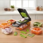 Mandoline et Coupe-Légumes Multifonction avec Contenants 16 pcs