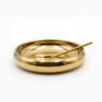 Plat pour fruits secs doré