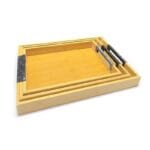 Plateaux 3 pcs main marbre