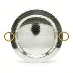 Plateau argenté rond / grand