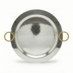 Plateau argenté rond moyen