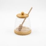 Pot à miel avec cuillère en bois – Image 2