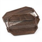 Plateau en bois avec motif