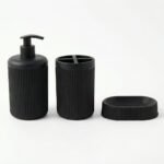 SET 3 PCS PORT SAVON +PORT BROSSE+DITRIBUTEUR SAVON – Image 2