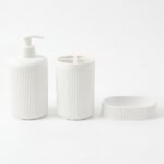 SET 3 PCS PORT SAVON +PORT BROSSE+DITRIBUTEUR SAVON – Image 3