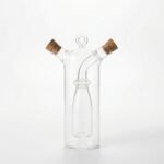 Bouteille en verre avec bouchon en bois