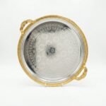 Plateau rond grand avec poignée