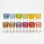 Coffret 12 verres à thé traditionnels dorés