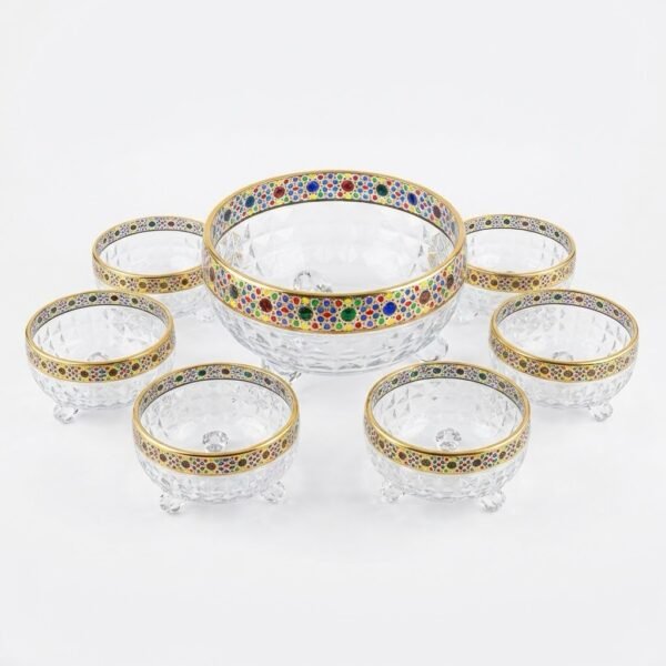 Set 7pcs saladier+6 bols transparent