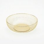 Bol a fruit metal 28x9cm dore