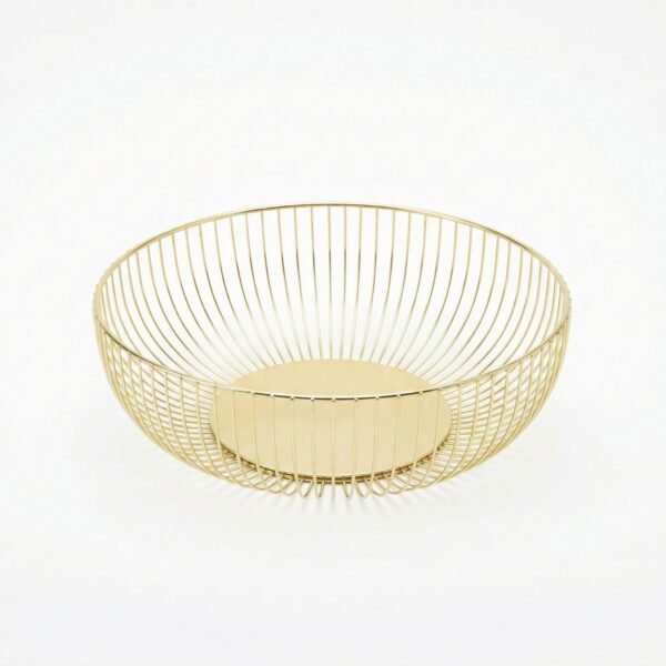 Bol a fruit metal 28x9cm dore