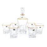 Carafe avec 6 verres en cristal – Image 2