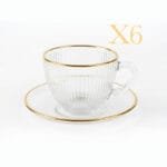 TASSE ET SOUS TASSE PETIT TAILLE TRANSPARENT