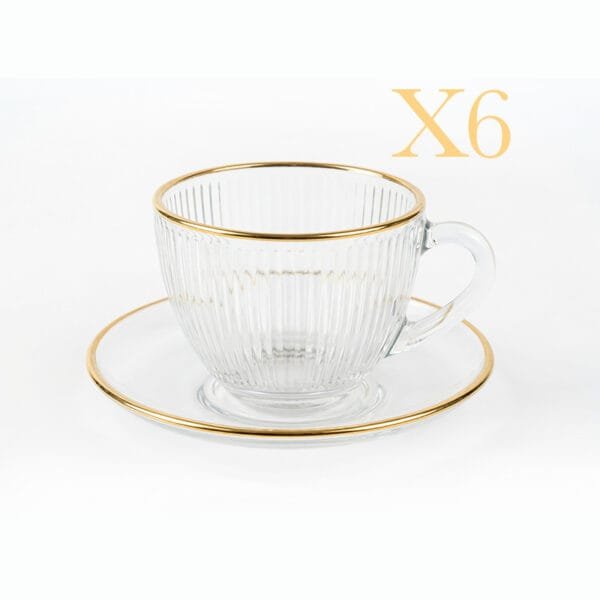 TASSE ET SOUS TASSE PETIT TAILLE TRANSPARENT
