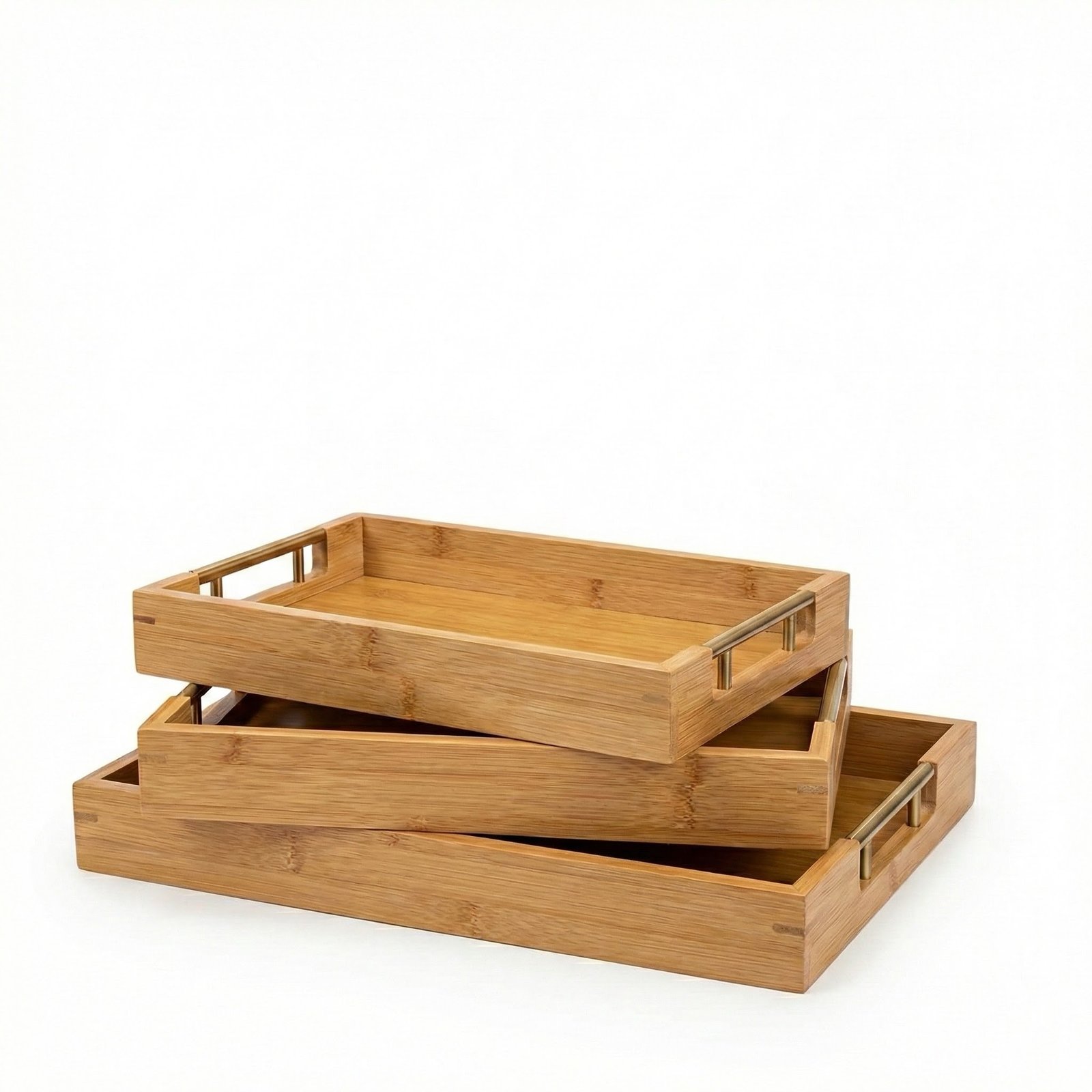 img_7344 Plateau en bambou – 3 pièces – poignées dorées – Image 1