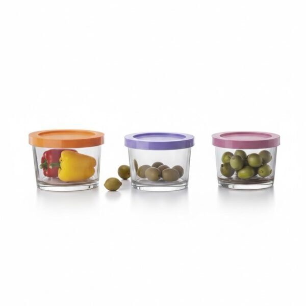 Lot de 3 pot en verre