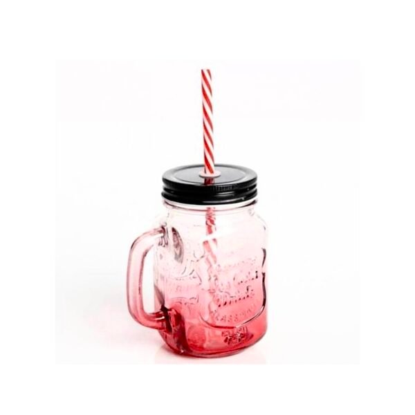 Mug en verre avec paille