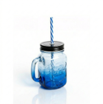 Mug en verre avec paille – Image 2