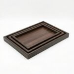 Plateau 3 pcs en bambo maronne