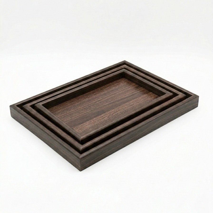 img_7977 Plateau 3 pcs en bambo maronne – Image 1