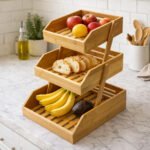 Panier 3 niveau en bambou – Image 2