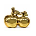 Decoration pomme double dore