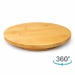 Plat rond tournant en bambouu