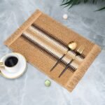 Set de Table Tissé Bohème avec Franges