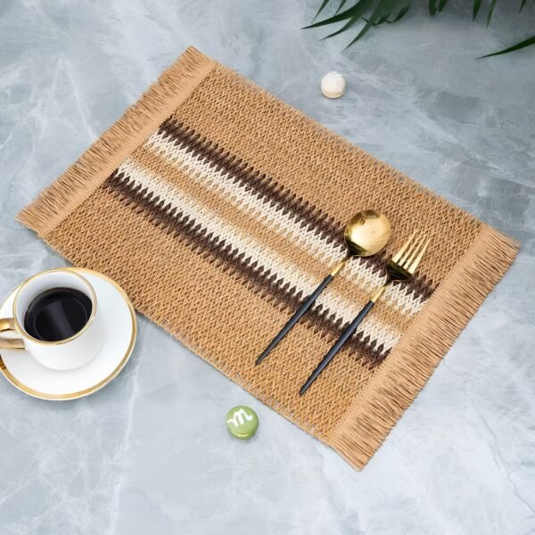 Set de Table Tissé Bohème avec Franges