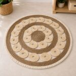 tapis en osier cercle 100cm