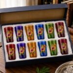 12 verres à thé marocain coloré