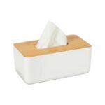 Boîte à mouchoirs beige en plastique
