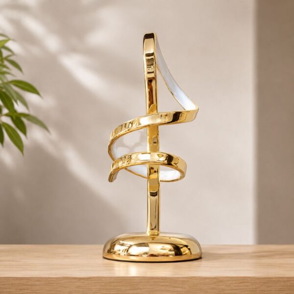 Lampe LED dorée 18*16*43