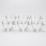 Ensemble de 6 tasses à café en verre