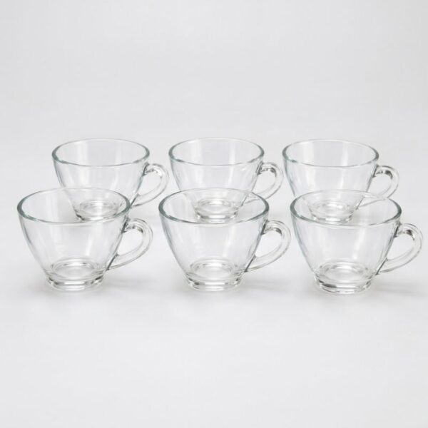 Ensemble de 6 tasses à café en verre