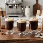 Ensemble de 3 tasses en verre cannelé sur pied – Image 2