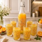 Bouteille avec 6 verre