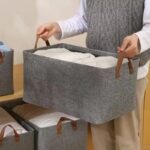 Panier de Rangement gris (48*28*20 cm) – Image 2