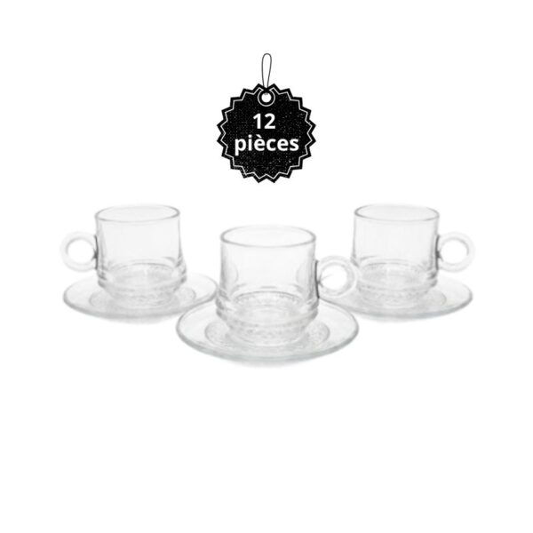 Tasse et sous tasse 12 pièces 220ml