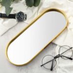 Plateau miroir décoratif en métal doré ( 32 x 11 cm) – Image 2