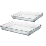 Set de 2 moules rectangulaires en verre – 32/35 cm