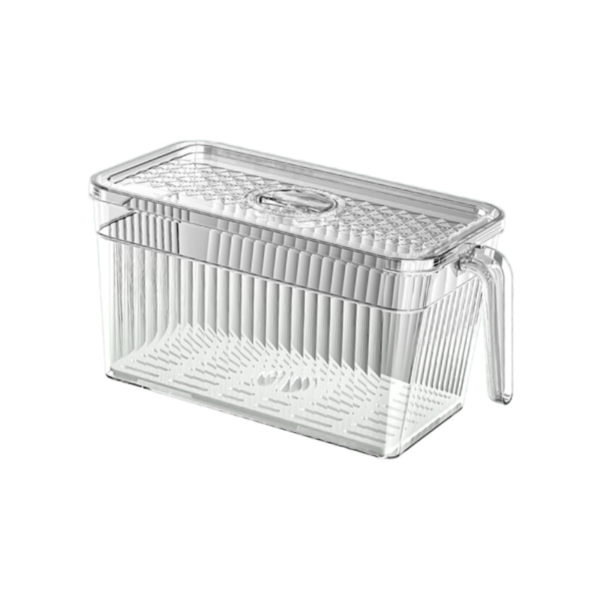 Organiseur de réfrigérateur 3,6L – silicone et transparence