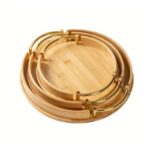 Plateau rond bambo 3 pièces