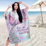 Serviette poncho à capuche