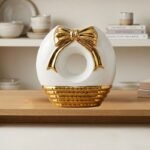 Vase grand en céramique moderne blanc