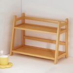 Étagère En Bambou à 2 Niveaux