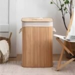 Panier à Linge Bambou avec Couvercle 72L – Image 2