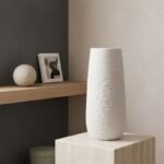 Vase Texturé Écorce Blanc